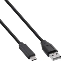 InLine USB 2.0 Kabel, USB-C Stecker an A Stecker, schwarz, 1m, 1 m, USB C, USB A, USB 2.0, Stecker/Stecker, Schwarz