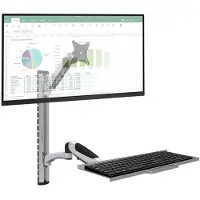 Techly ICA-PLW 02 support dcran plat pour bureau 68,6 cm (27) Argent