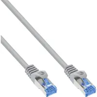 InLine Patchkabel, Cat.6A, S/FTP, TPE flexibel, grau, 10m, 10 m, Cat6a, S/FTP (S-STP), RJ-45, RJ-45, Grau