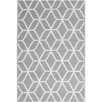 vidaXL Outdoor-Teppich ARAKIL Grau 140x200 cm PP