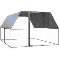 vidaXL Outdoor-Hühnerkäfig 3x4x2 m Verzinkter Stahl