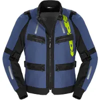 Spidi Enduro Pro Motorrad Textil Jacke, schwarz/blau, XL