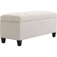 HOMCOM HOMdotCOM Bank 100 cm x 40 cm x 44 cm cremeweiß