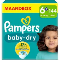 Pampers Baby-Dry Größe 6+ – 144 Windeln – 14 kg–19 kg
