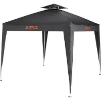 Justus Faltbarer Grillpavillon mit Spezialabdeckung und Entlüftungsmöglichkeit schwarz 250 x 250 x 260 cm (L x B x H)