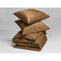 Yumeko Bettwäsche-Set Baumwollsatin 135x200 Braun - Eco, Bio & Fairtrade