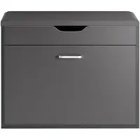 SoBuy Schuhschrank mit Sitz - 1 Schublade - Max. 120 kg - 60 x 30 x 50 cm - Schwarz