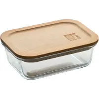 Bergner Naturally - 650 ml luftdichter Behälter aus Borosilikatglas