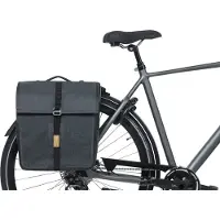 Basil Basilikum städtische trockene Doppelmik -Fahrradbeutel - 50 l - grauer Nahkampf - wasserdicht