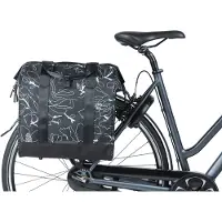 Basil Grand Flower Hook-on Fahrradtasche 23l Schwarz Schwarz One Size