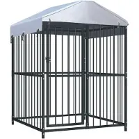 vidaXL Outdoor-Hundezwinger mit Überdachung 120x120x150 cm