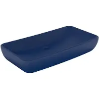 vidaXL Luxus-Waschbecken Rechteckig Matt Dunkelblau 71x38 cm Keramik
