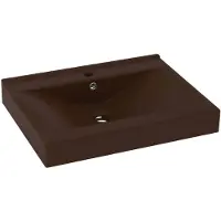 vidaXL Luxus-Waschbecken mit Hahnloch Matt-Dunkelbraun 60x46cm Keramik