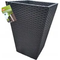 Keter Rattan Planter M 55 4L puķu pods pelēks 29192301939
