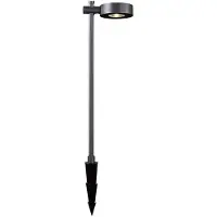 V-TAC LED Außenstehleuchte, Aluminium, schwarz, Erdspieß, H102,5cm