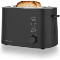 Brabantia BBEK1027, 2 Scheibe(n), Schwarz, Tasten, Drehregler, 980 W, 297 mm, 167 mm
