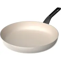 Berghoff Leo Bratpfanne, 32 cm, rund, induktion, recyceltes Aluminium, keramische Antihaftbeschichtung, PFAS-frei, weiße Ausführung, Antirutschgriff