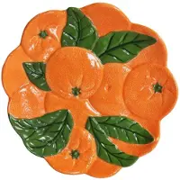 &k amsterdam &klevering - Servierplatte Orange, Ø 23,5 cm, orange
