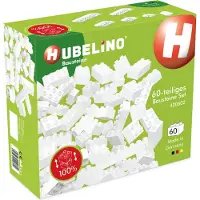 Hubelino Bausteine weiß - 60-teiliges Set - kompatibles Konstruktionsspielzeug