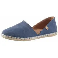 Verbenas Espadrille "CARMEN SERRAJE", Damen, Gr. 35, grün (hellkhaki), Veloursleder, Schuhe Espadrille, Schlupfschuh, Sommerschuh, Loafer mit typischem Jute-Rahmen, Topseller