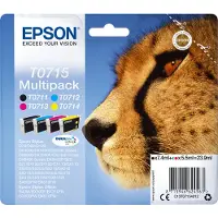 Epson Multipack 4-colours T0715 DURABrite Ultra Ink, Standardertrag, Schwarz, Cyan, Magenta, Gelb, 7,4 ml, 5,5 ml, 1 Stück(e), Multipack