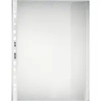 Herlitz Prospekthülle mit Verschlusslasche, A4, genarbt 0,12 mm, aus PP-Folie, seitlich offen mit Überschlag