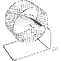 Flamingo Hamsterrad aus Metall Trota Chrom , Maße: 11,5 cm