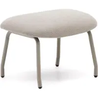 Kave Home Fußstütze Belina 41 x 58 x 40 cm Stahl Chenille Beige