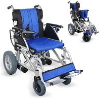 Mobiclinic Elektrorollstuhl Faltbar Reichweite 20 km 2 Gel-Batterien 24V/200W*2 Aluminium ultraleicht 35 kg ohne Batterien bis zu 120 kg Lyra
