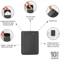 Brabantia Bo Mülleimer 7 L- Mineral Infinite Grey