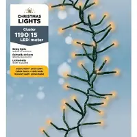 Lumineo Weihnachtsbeleuchtung LED Cluster 1190 Lichter warmweiß außen