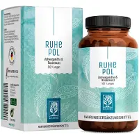 NATURTREU Ashwagandha Komplex 120 vegane Kapseln hochdosiert Rosenwurz Extrakt Ruhepol 49,4 g