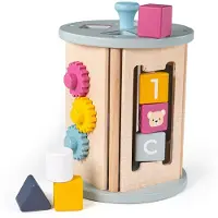 Bigjigs Rolling Activity Box und Form Eintopf aus Holz, 5dlg.