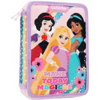 Disney Prinzessin Federmäppchen - gefüllt mit Zubehör - mehrfarbig