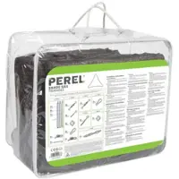 Perel Schattentuch, wasserdurchlässig, luftdurchlässig, 3,6 x 3,6 x 3,6 m, 180 g/m², HDPE, Dreieck, dunkelgrau