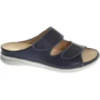 Hartjes Pantolette Breeze 122.1114/99 47.00, Glattleder, Blau, Fußbett zum Wechseln 39