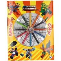 Boek Specials Nederland BV Super Color Malbuch „DC Super Friends“ mit Buntstiften