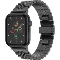 Selencia Jubilee-Edelstahlarmband für Watch Series 1 t/m 9 / SE (38/40/41 mm) | Series 10 / 11 (42 mm) - Schwarz