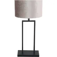 Steinhauer Tischlampe Stang, schwarz, für Wohn- / Esszimmer, Metall, Tischlampe