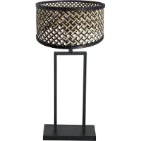 Steinhauer Tischlampe Stang, schwarz, für Wohn- / Esszimmer, Metall, Tischlampe