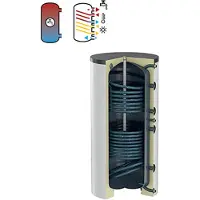 Flamco Standspeicher Duo-Solar 400 l, d= 750, weiß, mit Isolierung