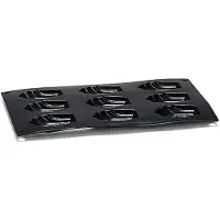 Patisse Madeleine-Form 29 x 17 cm Silikon schwarz 9 Fächer