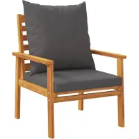 vidaXL Gartensessel 2 Stk. mit Kissen Massivholz Akazie