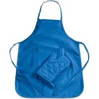 Städter Tablier et gant pour enfant - Bleu (2pcs)
