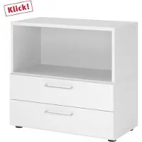 Hammerbacher Regal/Schübe, 2OH, weiss/weiss