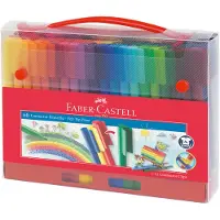 Faber-Castell (Schule) »Connector« Filzstifte 60 Farben + Bastelkarten und Connector-Clips mehrfarbig