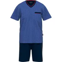 Götzburg Shorty "Manhattan" 2 tlg. Kurzarm, V-Ausschnitt, kurze Hose, Baumwolle, weich
