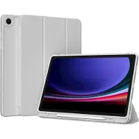 Accezz Smarte Klapphülle aus Silikon für das Samsung Galaxy Tab A9 Plus - Grau
