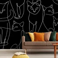 Artgeist Fototapete – Katzengewohnheiten – erste Variante