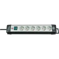 Brennenstuhl -Line Steckdosenleiste 6-fach schwarz/lichtgrau 5m H05VV-F 3G1,5, 1951560101